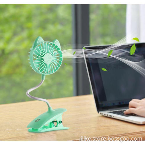 Rechargeable Mini Fan with Clamp